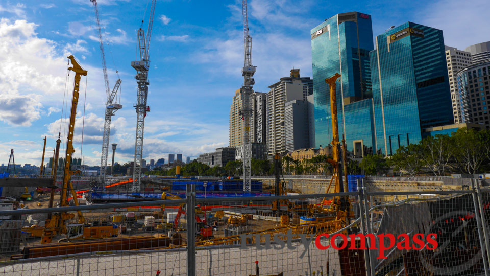 Work under way at Barangaroo that will change a longstanding balance between the harbour and foreshore.